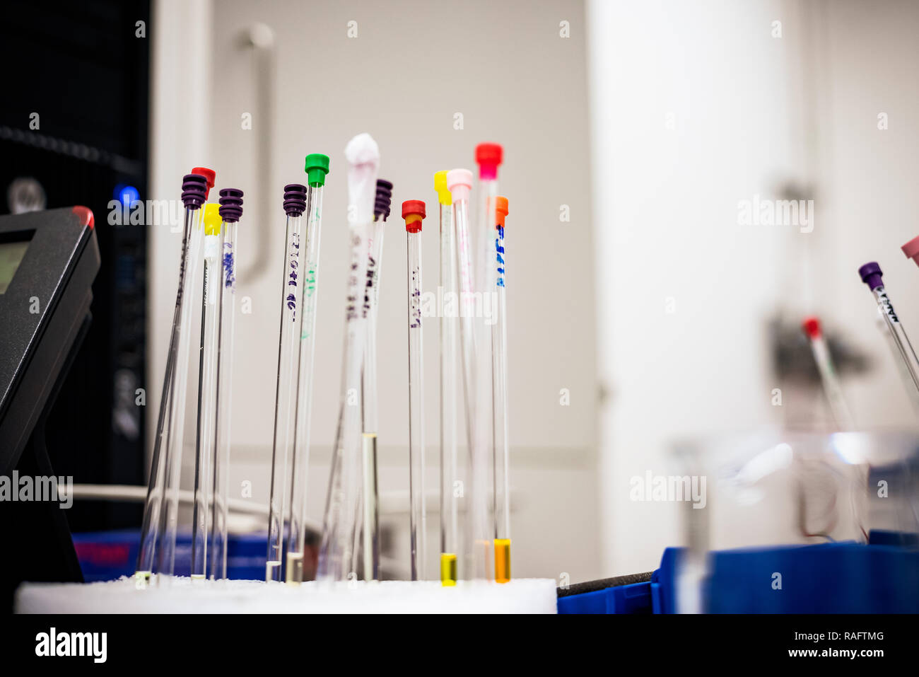Sample tubes for NMR spectrometre Stock Photo Alamy