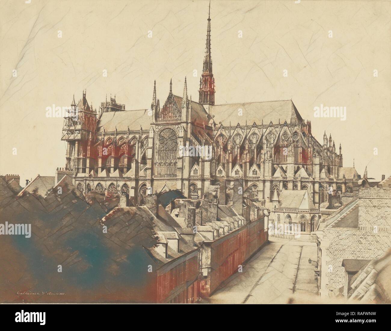 Édouard Baldus – Abside Cathédrale Amiens – Tirage Papier Salé Original – Circa 1855