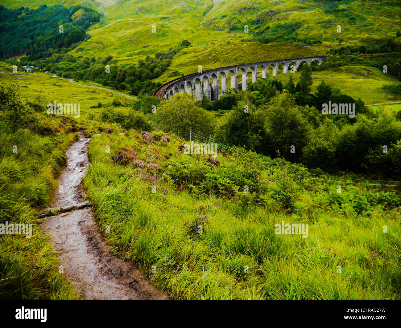 Captivating Scotland, bridge seen in Harry Potter Stock Photo