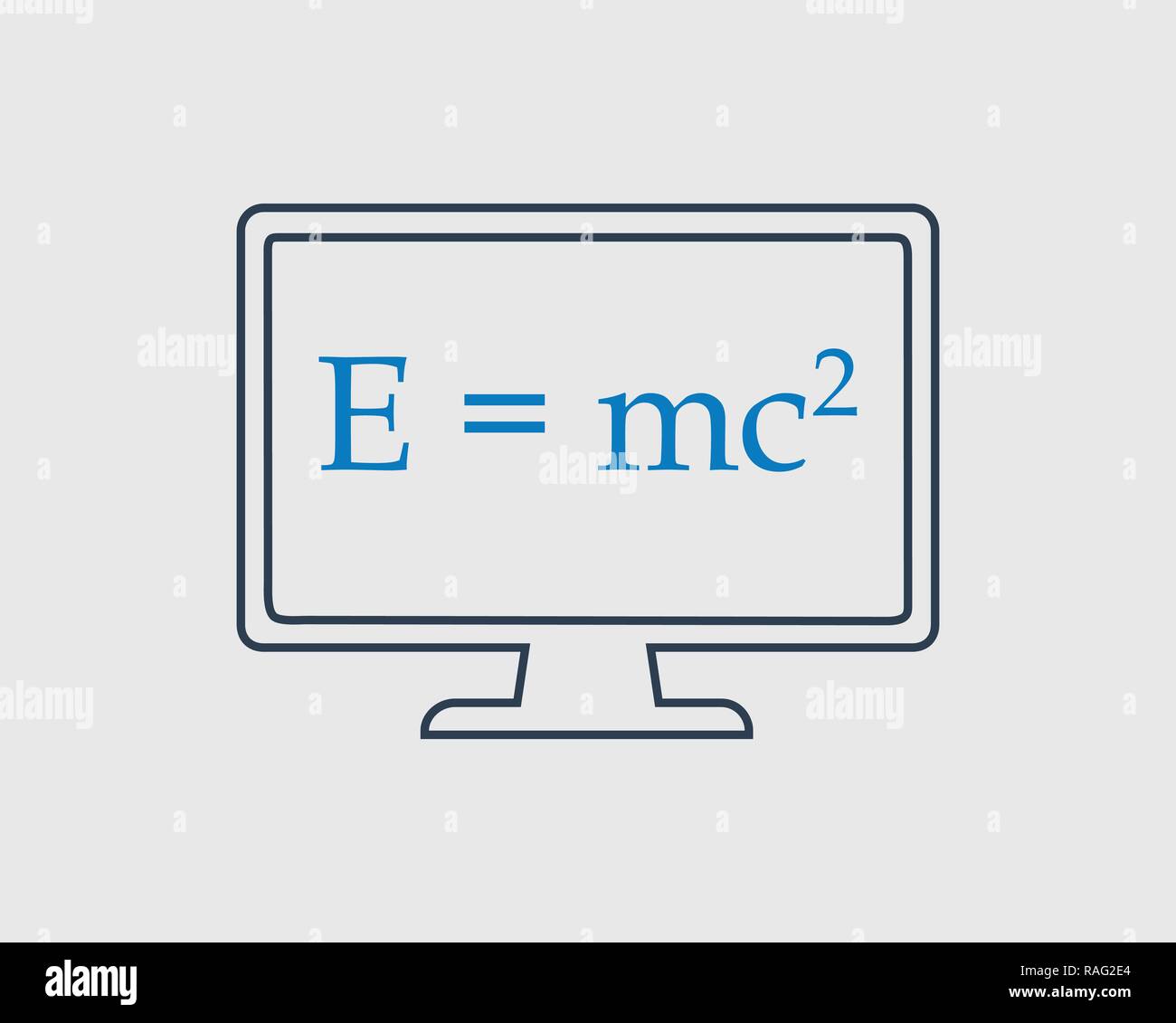 Physics icon line element Stock Vector Images - Alamy