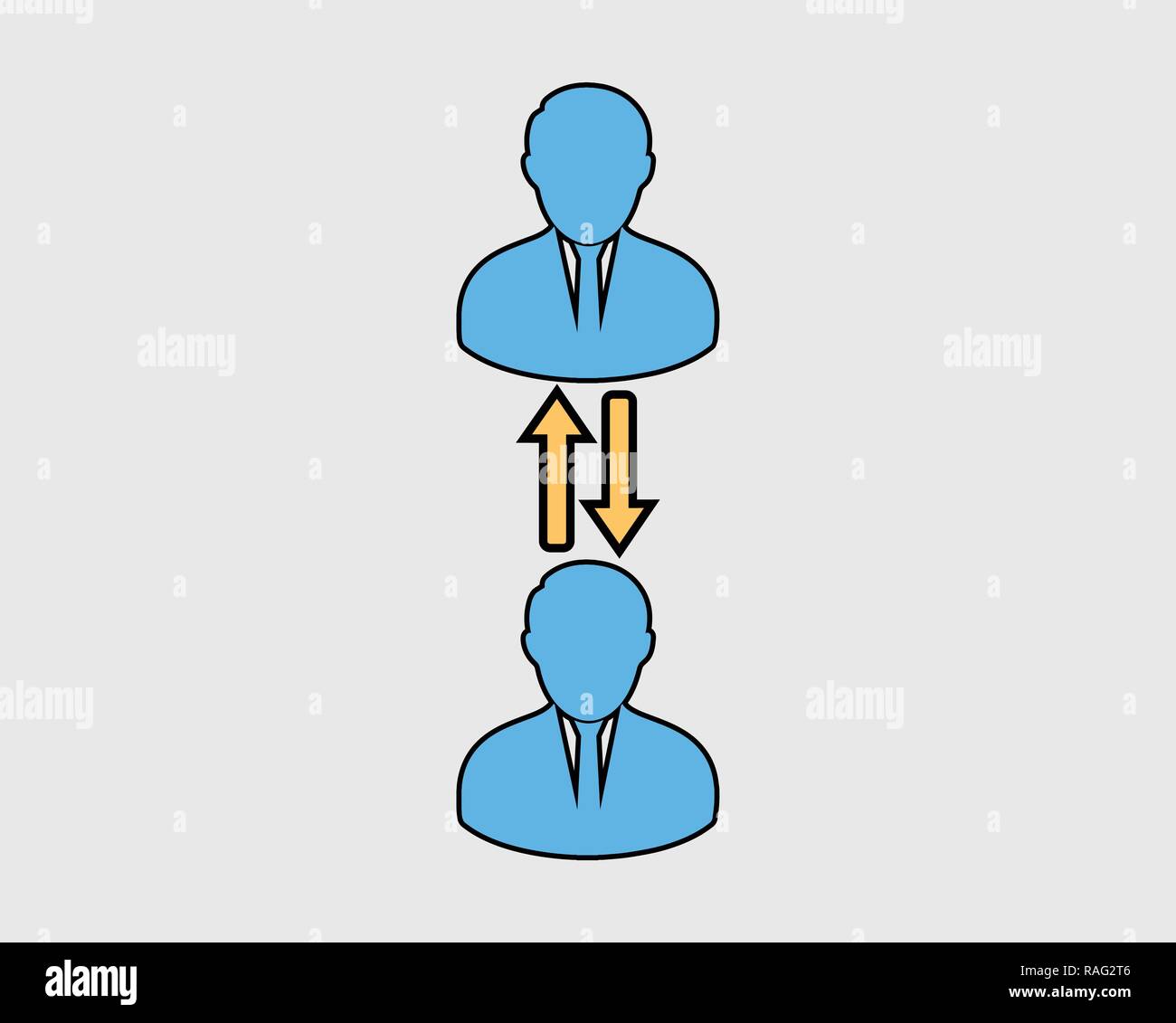 Colorful Replace Worker Icon on gray background Stock Vector