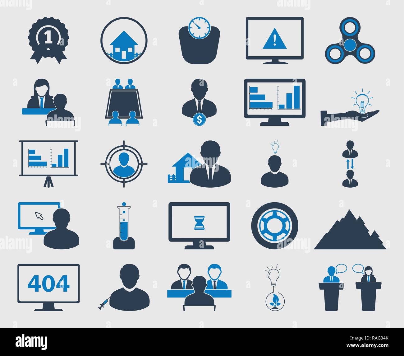 Business icon set. Flat style vector EPS Stock Vector Image & Art - Alamy