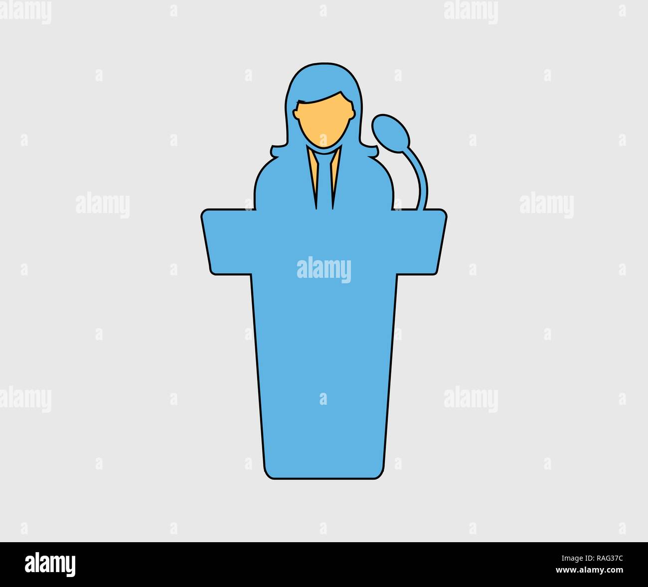 Speakers platform Stock Vector Images Alamy