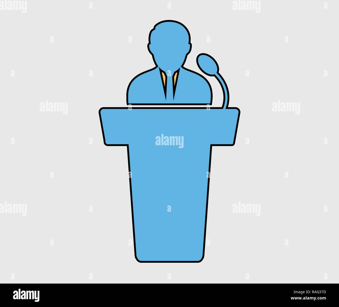 Colorful Speaker icon on gray background. Stock Vector