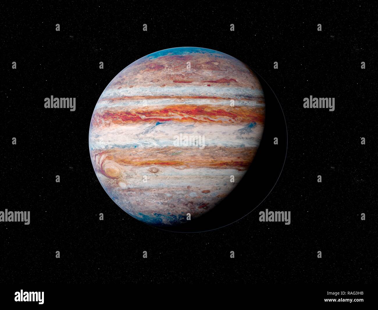 Illustration of Jupiter. Stock Photo