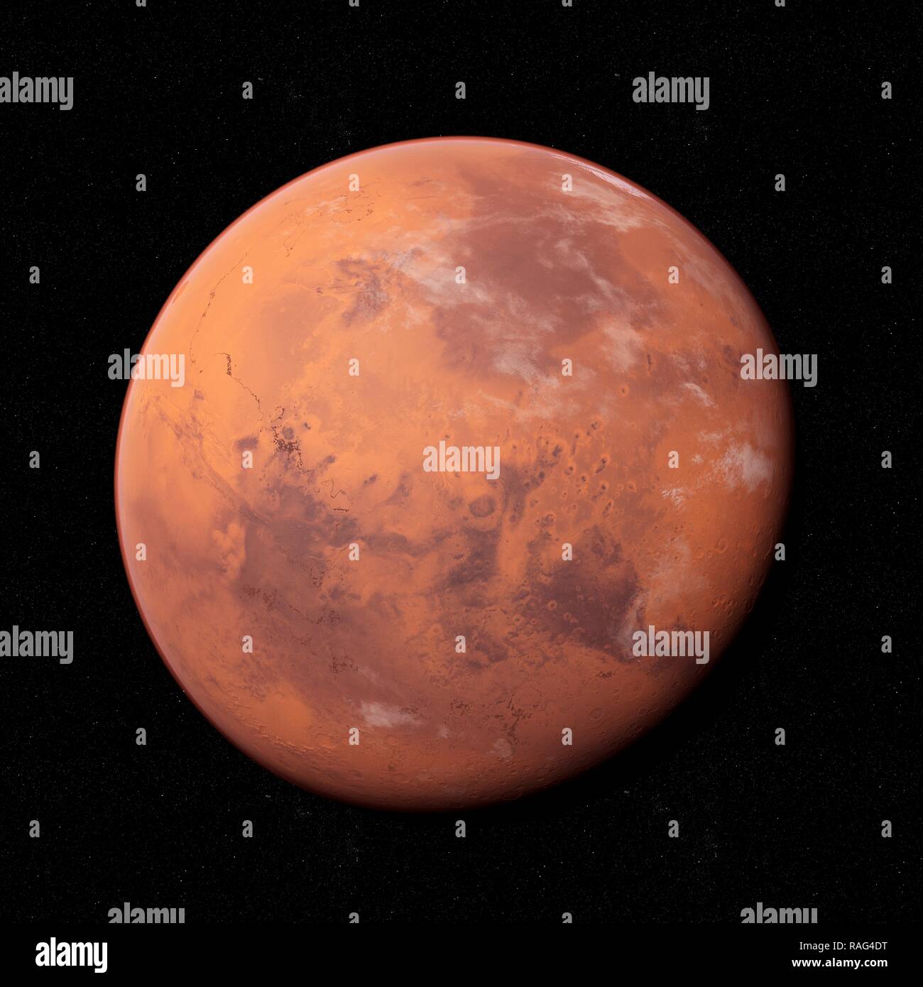 Illustration of Mars. Stock Photo