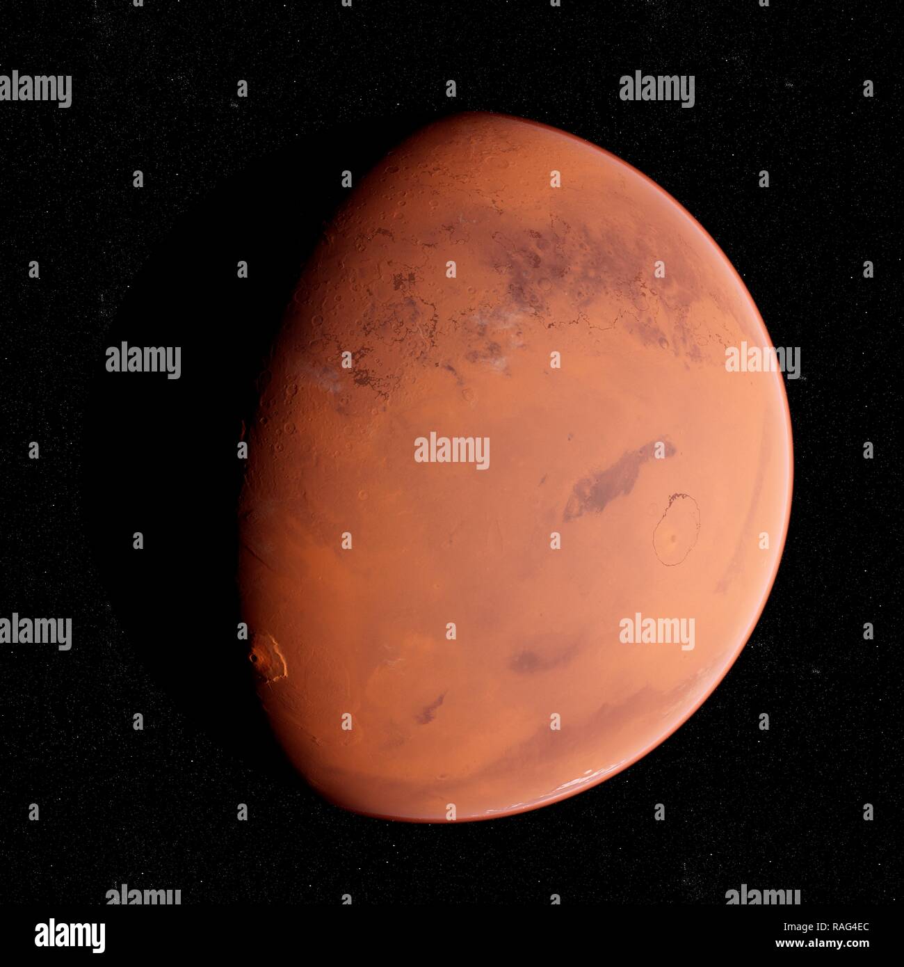 Illustration of Mars. Stock Photo
