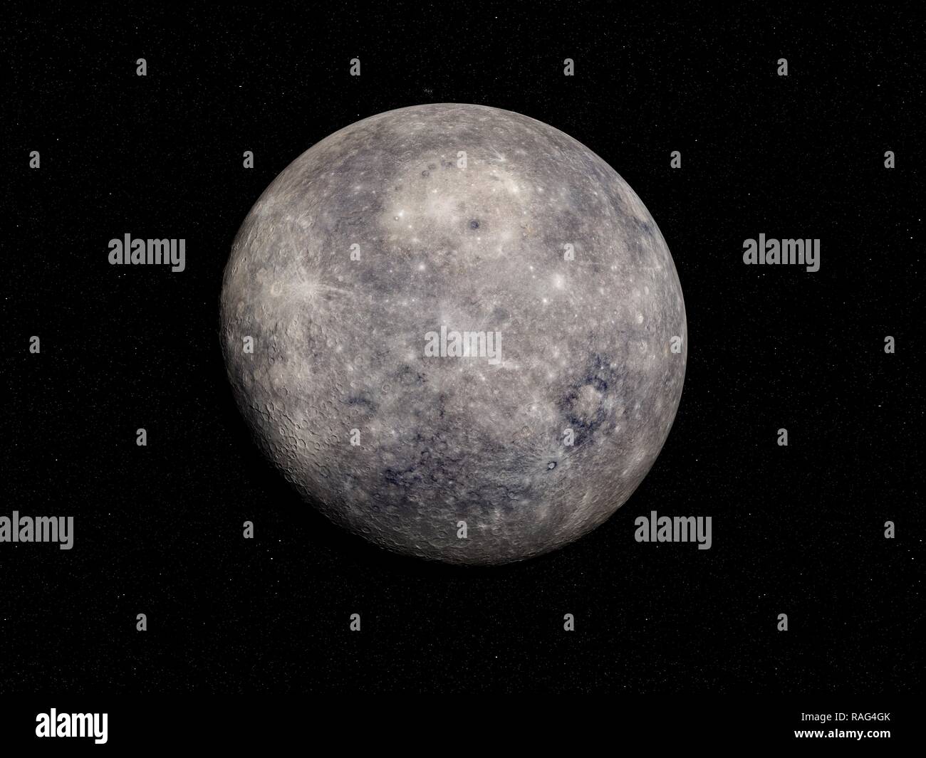Illustration of Mercury. Stock Photo