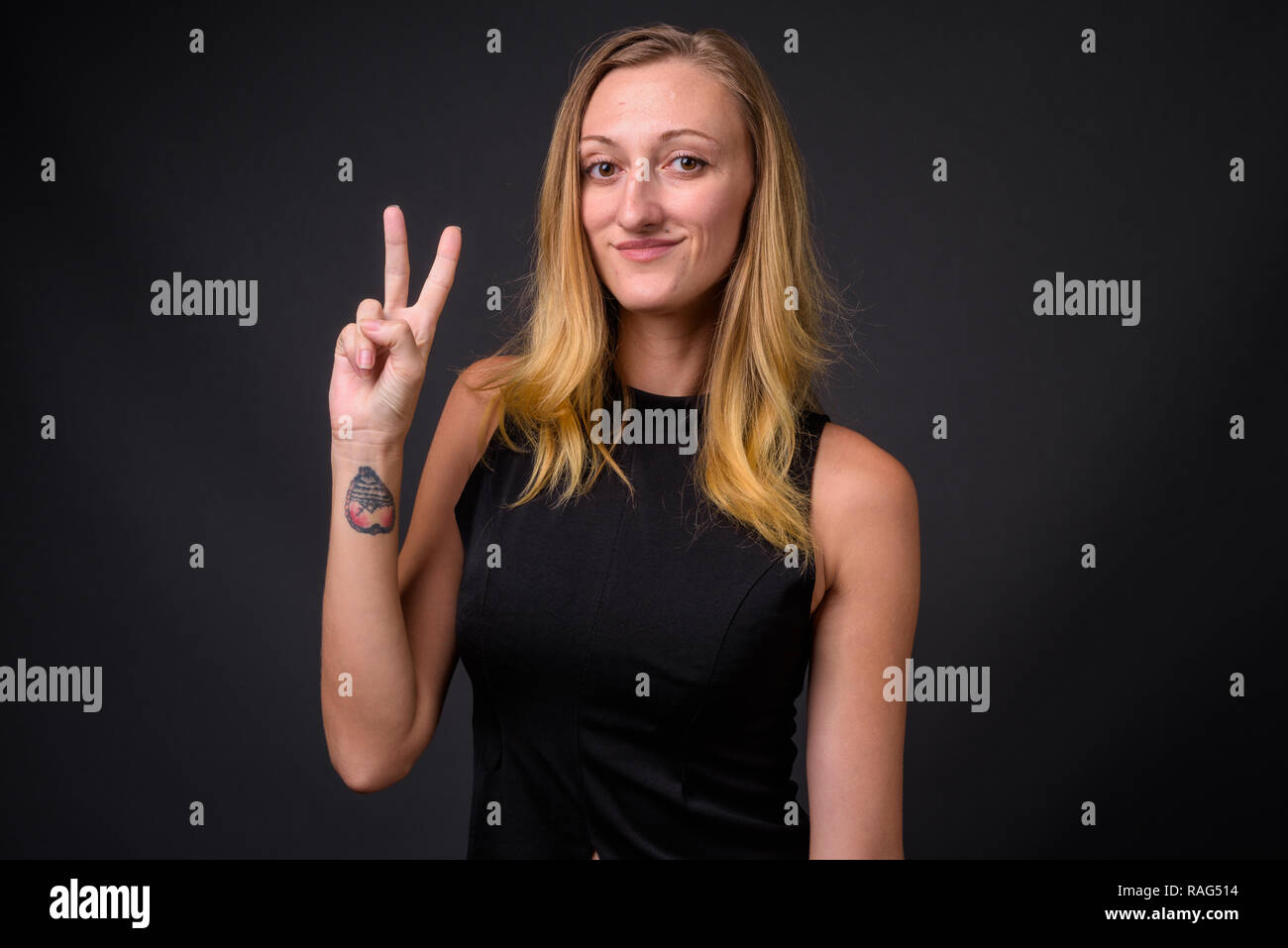 Female business woman tattoo hi-res stock photography and images - Alamy