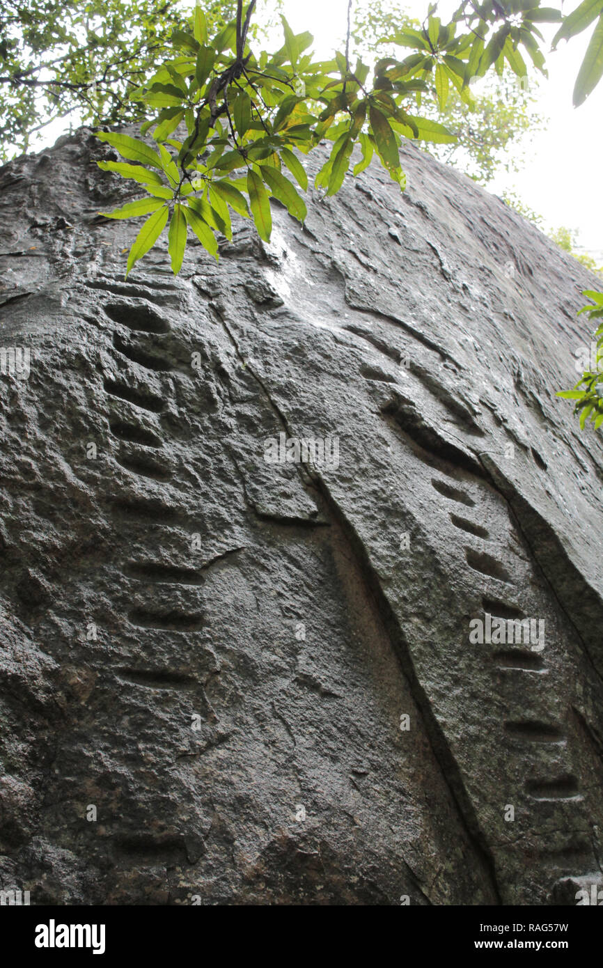 Stufen im Sigiriya Felsen Sri Lanka Stock Photo