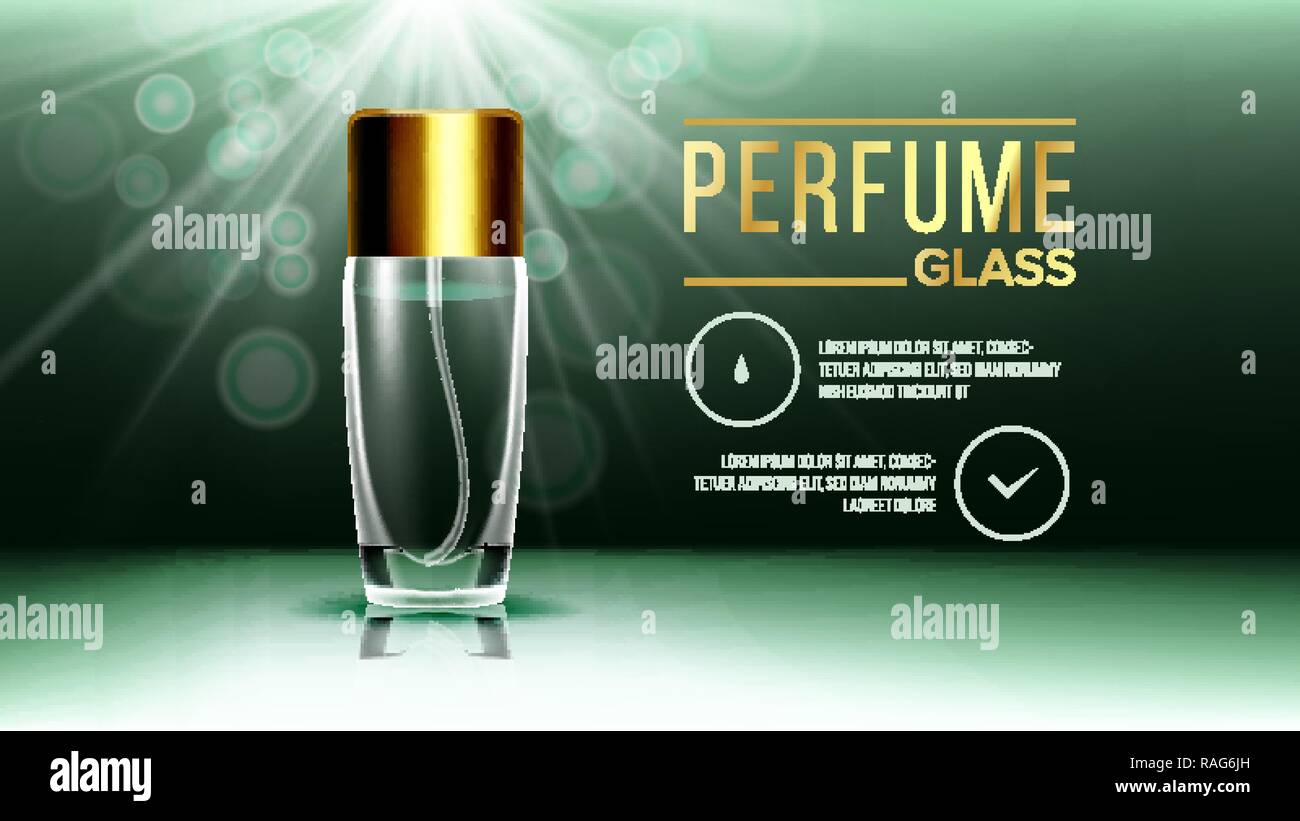 Download Cosmetic Glass Banner Vector Bottle Face Care Fragrance Collagen 3d Isolated Transparent Realistic Mockup Template Illustration Stock Vector Image Art Alamy