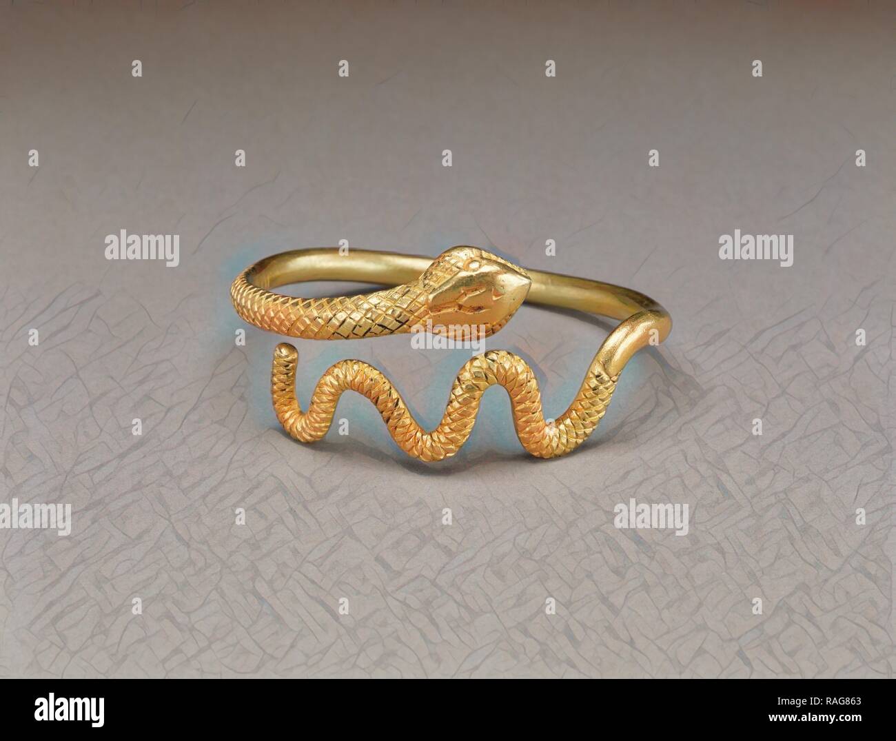 Snake Bracelet, Egypt, 3rd 2nd century B.C, Gold, 6.6 cm (2 5,8 in.). Reimagined by Gibon