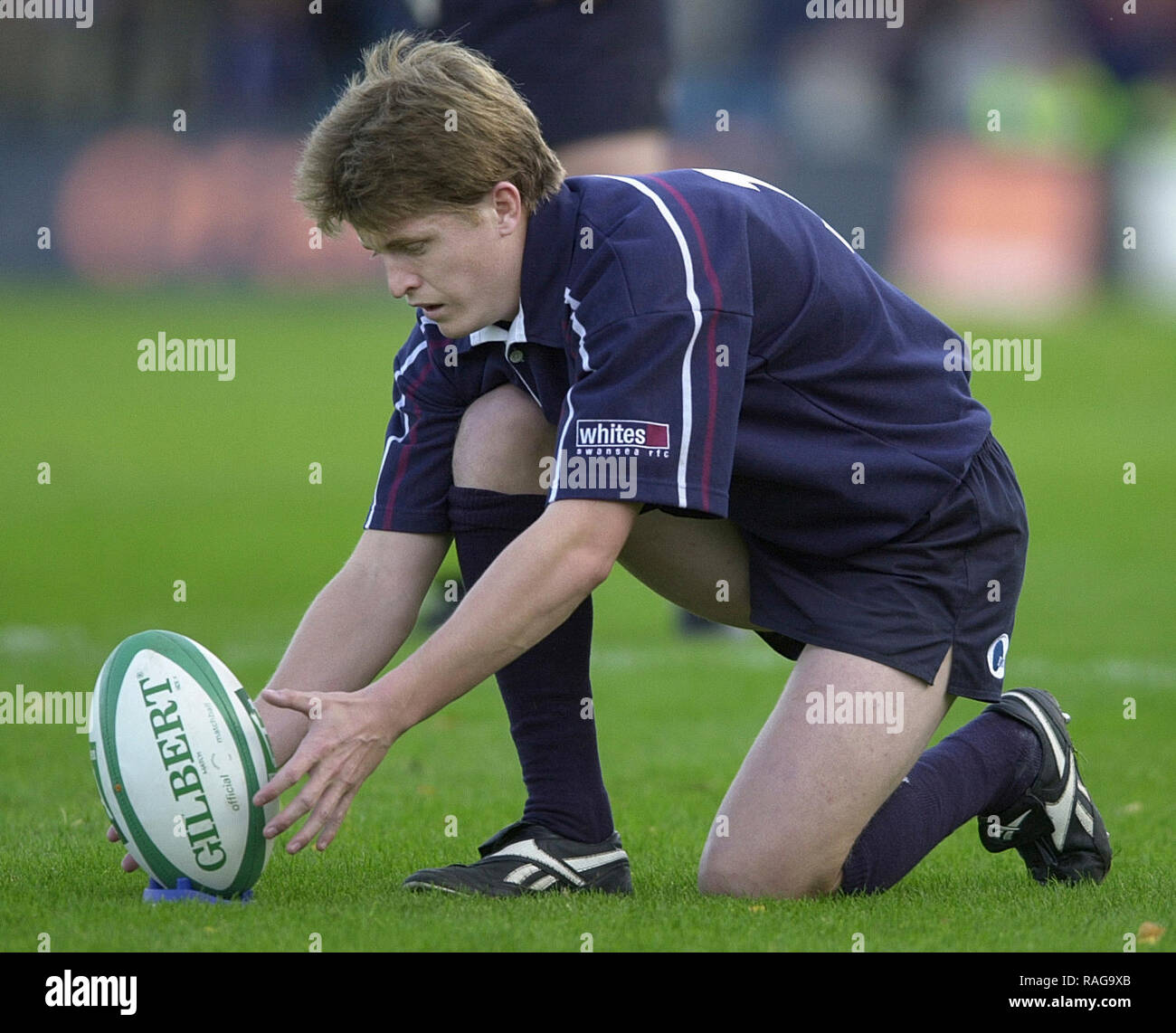 Rugby,   Heineken Cup 6/10/2001 Bath vs Swansea, Arwel Thomas,    [Mandatory Credit, Peter Spurrier/ Intersport Images] Stock Photo