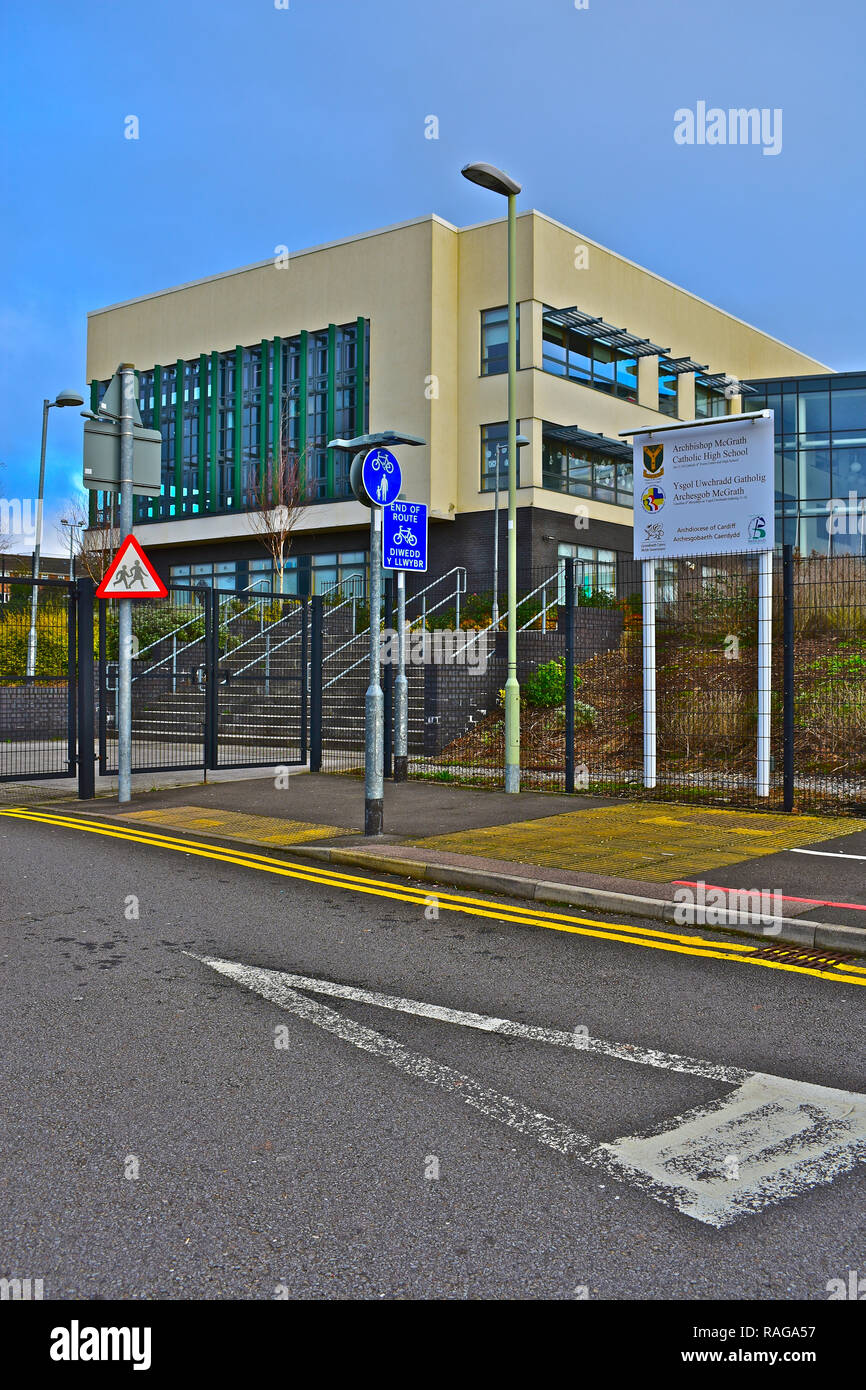 The front and main entrance to the McGrath Roman Catholic
