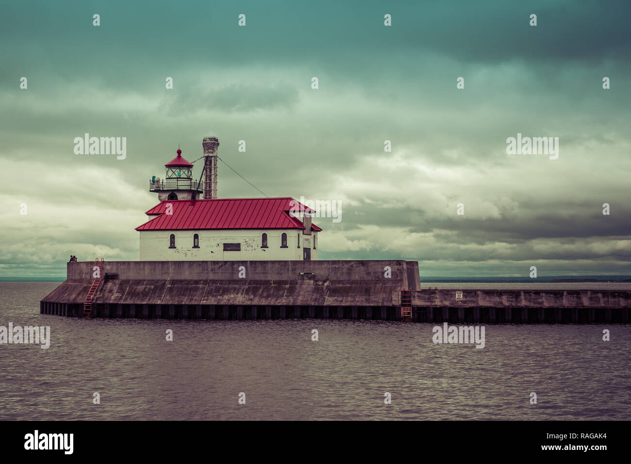 Lake Superior Breakwater Lighthouse Stock Photo Alamy