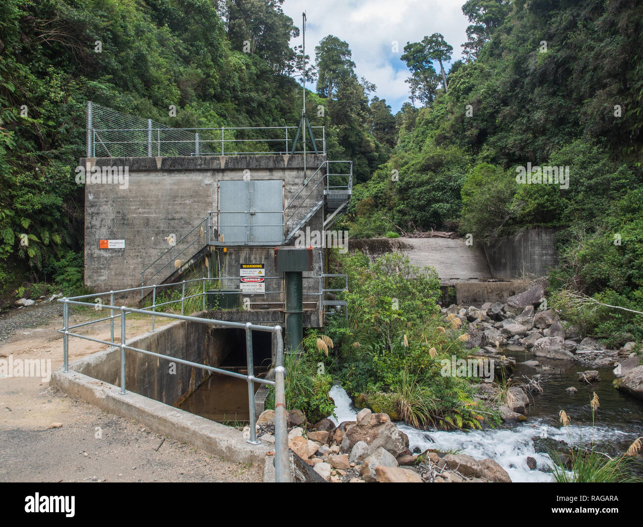 Mangatepopo Intake, Tongariro Power Scheme, Ruapehu District, New Zealand  Stock Photo - Alamy