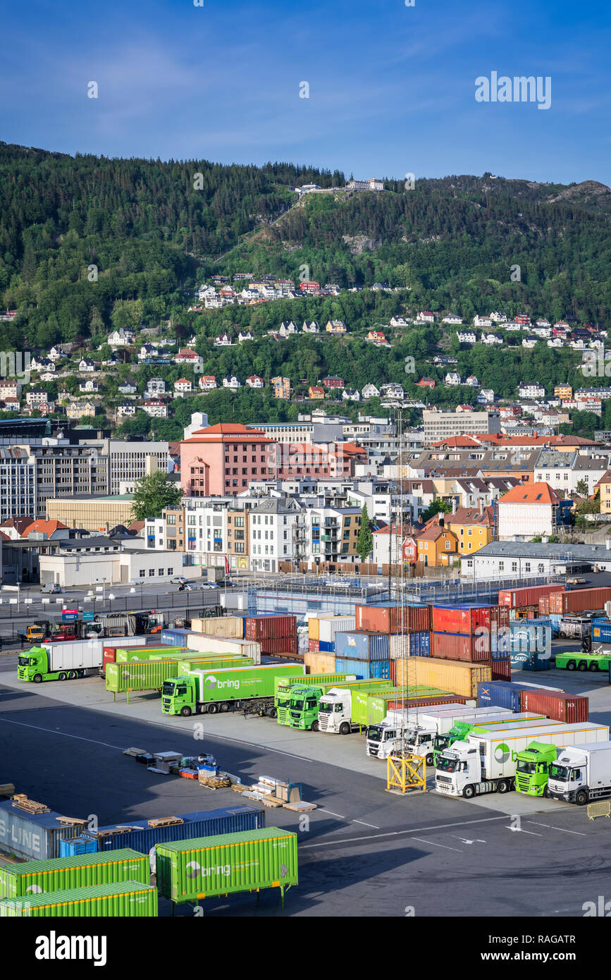 The container port facilities of Bergen, Norway, Europe Stock Photo Alamy