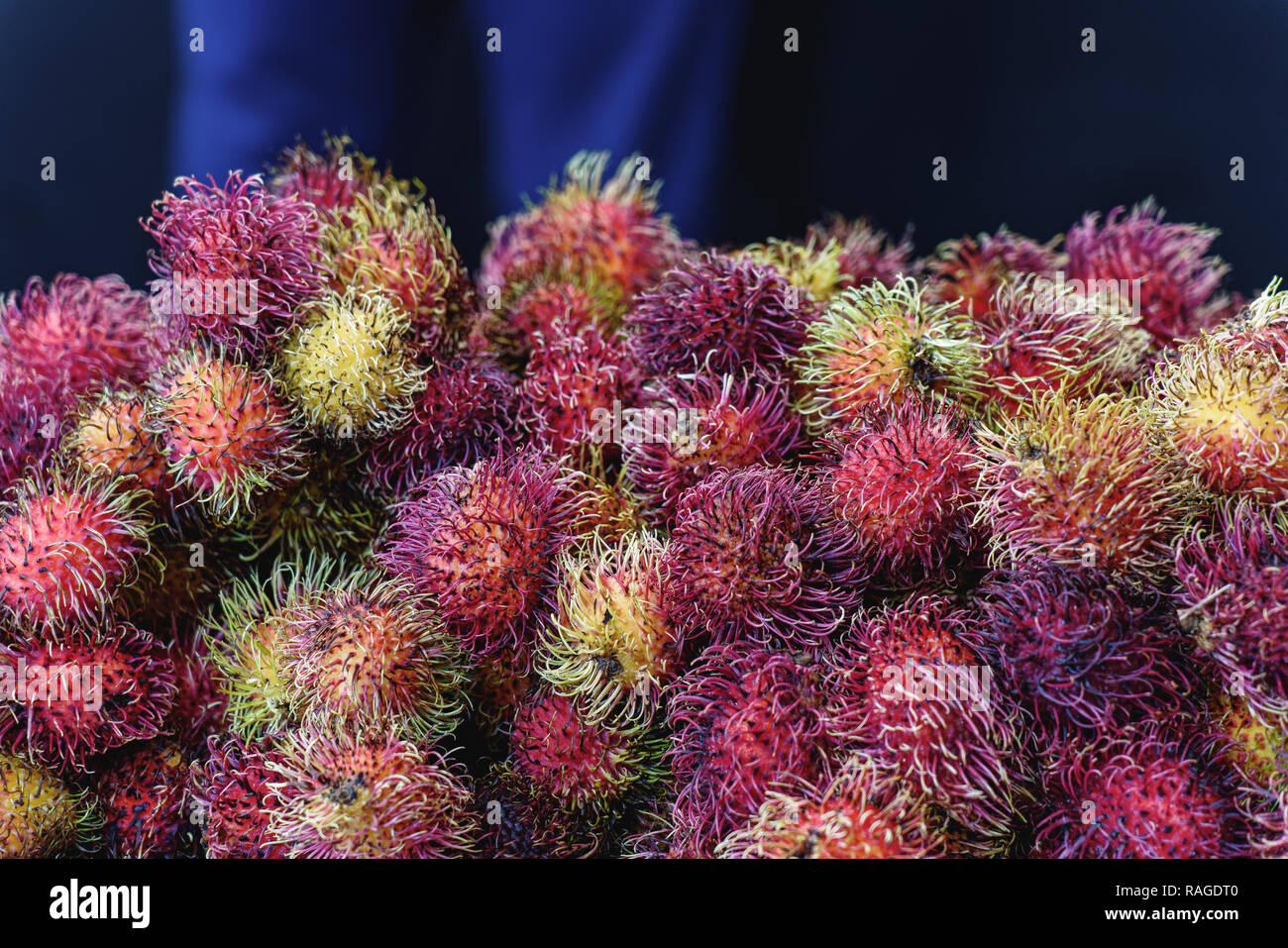 Rambutan tropical fruit pile hi-res stock photography and images - Alamy