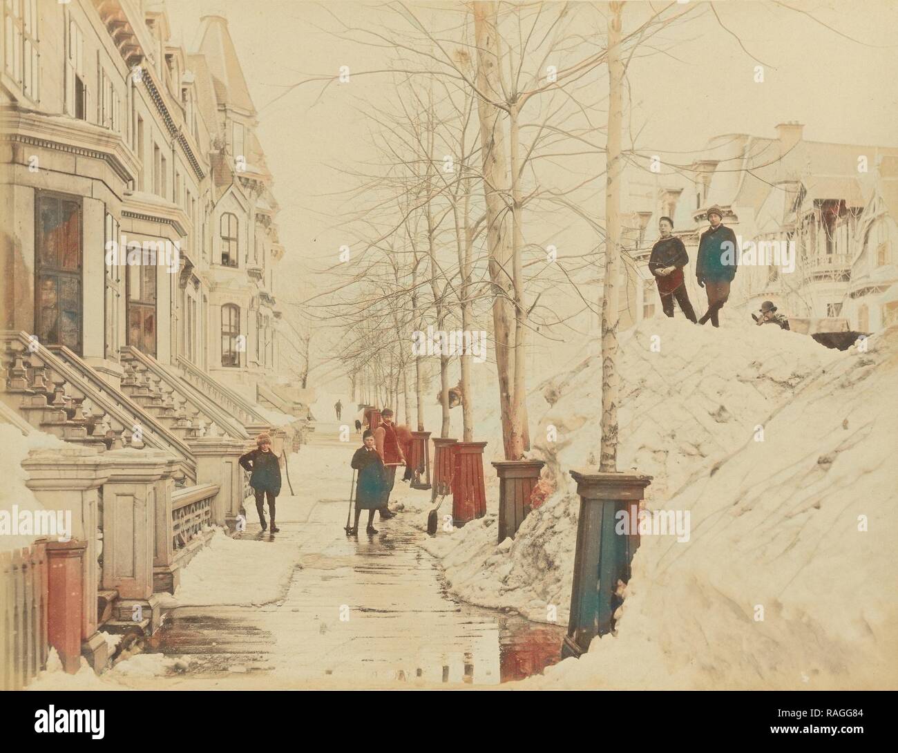 Montreal Vue D Une Rue En Hiver Montreal Quebec Canada 1860s 10s Albumen Silver Print Reimagined Stock Photo Alamy