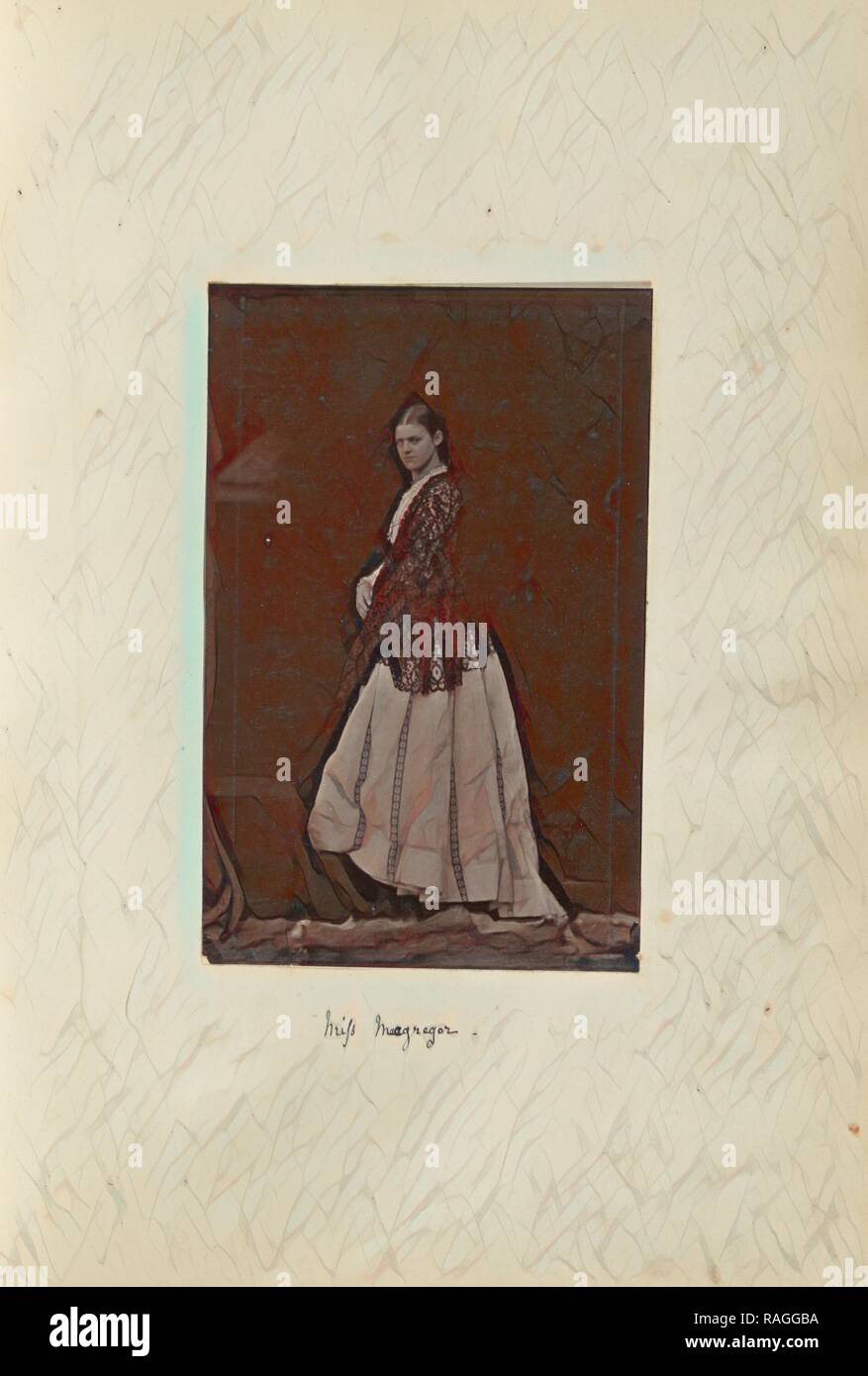 Miss MacGregor, Ronald Ruthven Leslie-Melville (Scottish,1835 - 1906), England, 1860s, Albumen silver print reimagined Stock Photo