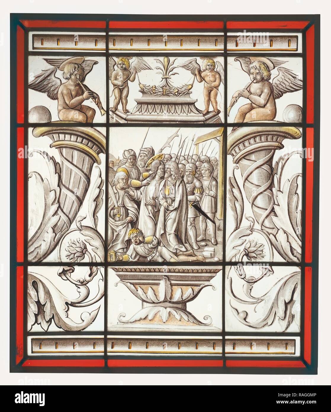 The Arrest of Christ, North Netherlandish, North Netherlands, about 1510 1520, Colorless glass