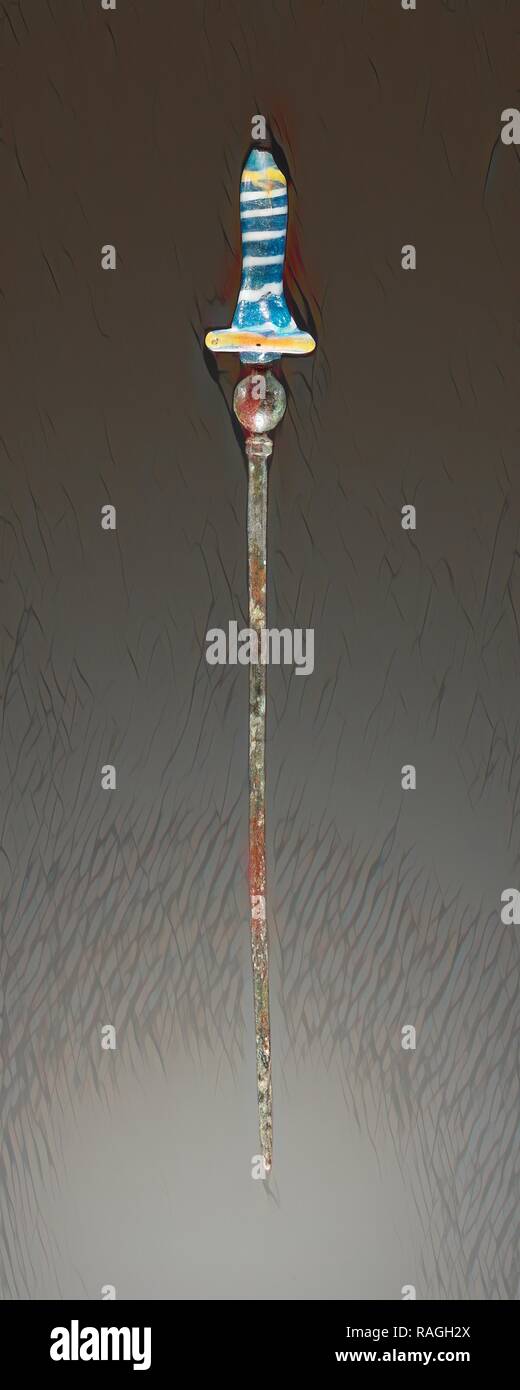 Ear Plug or Kohl Applicator, Egypt, 1365 1347 B.C, Glass, bronze, 14.