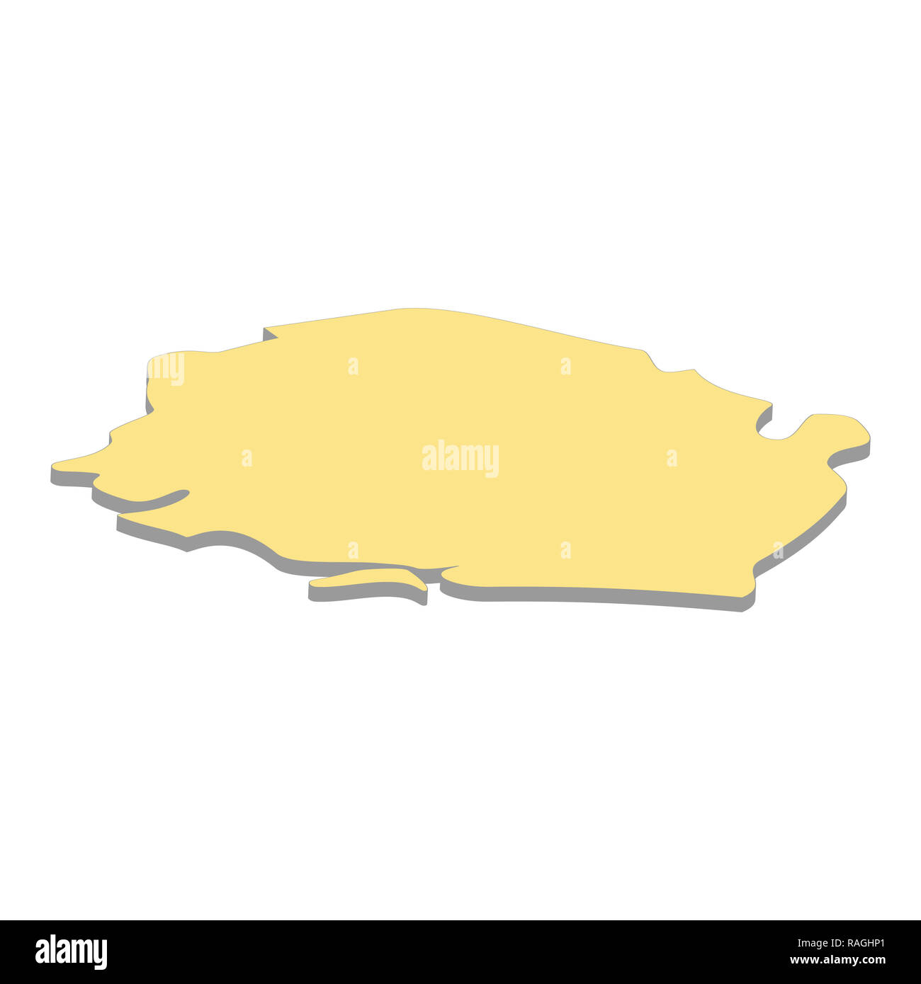 3d map of Sierra leone. Silhouette of map of Sierra leone illustration ...