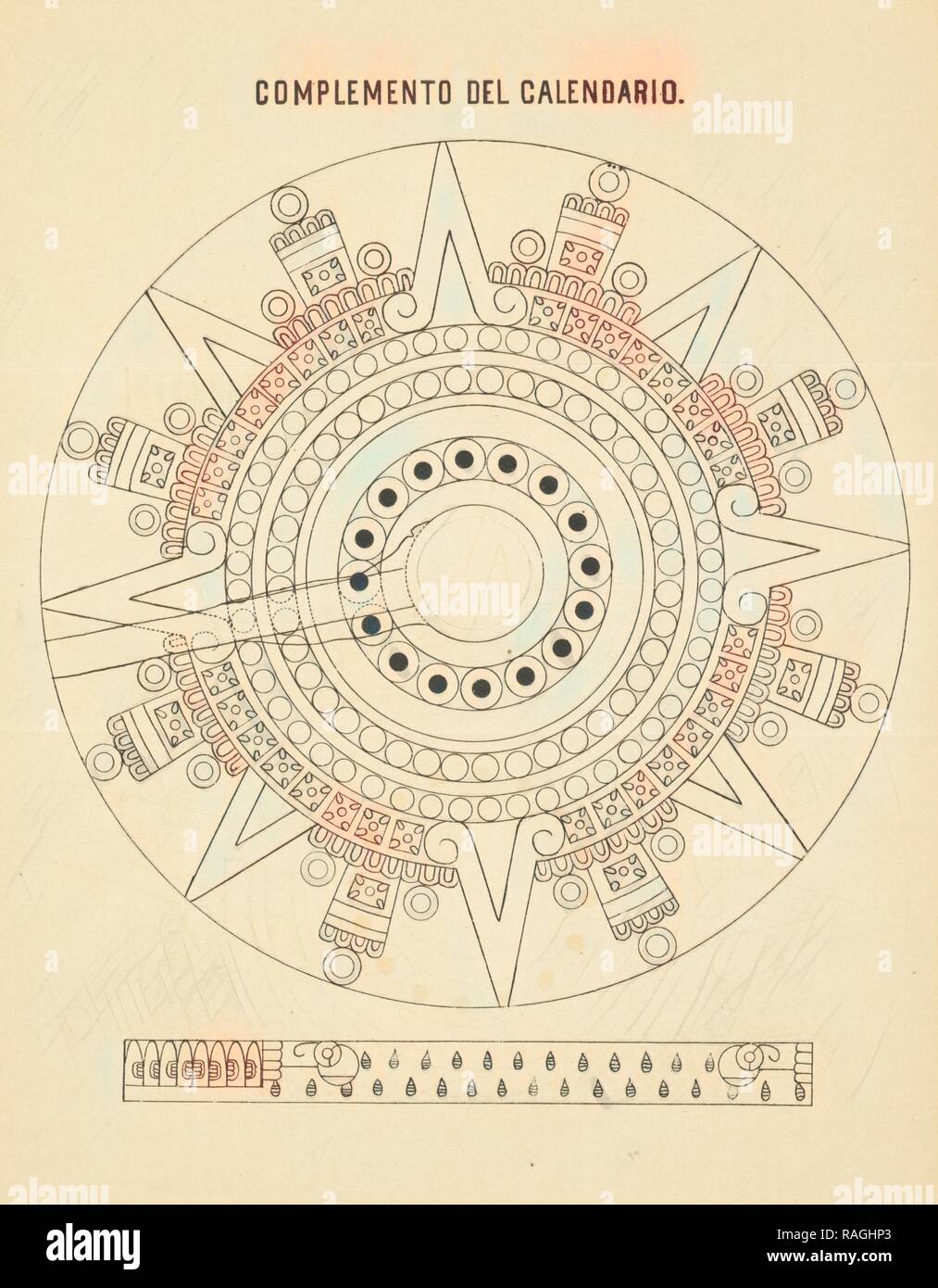 Complemento del calendario, Estudio arqueológico y jeroglífico del Calendario ó gran libro astronómico histórico y reimagined Stock Photo