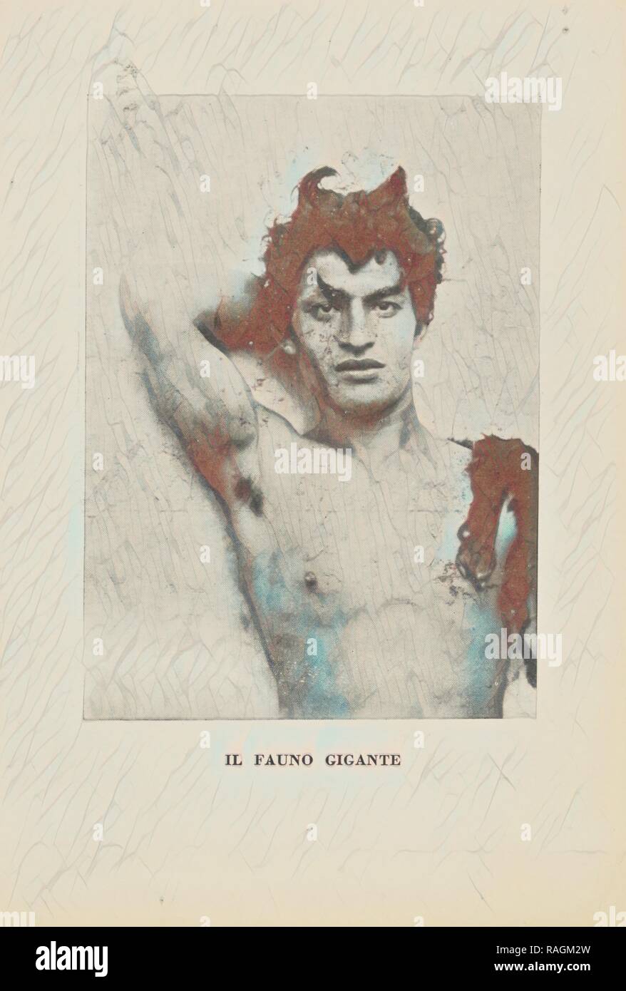 Il Fauno Gigante, Baron Wilhelm von Gloeden (German, 1856 - 1931), 1899 - 1920, Halftone print, 10.3 x 7.5 cm (4 1,16 reimagined Stock Photo