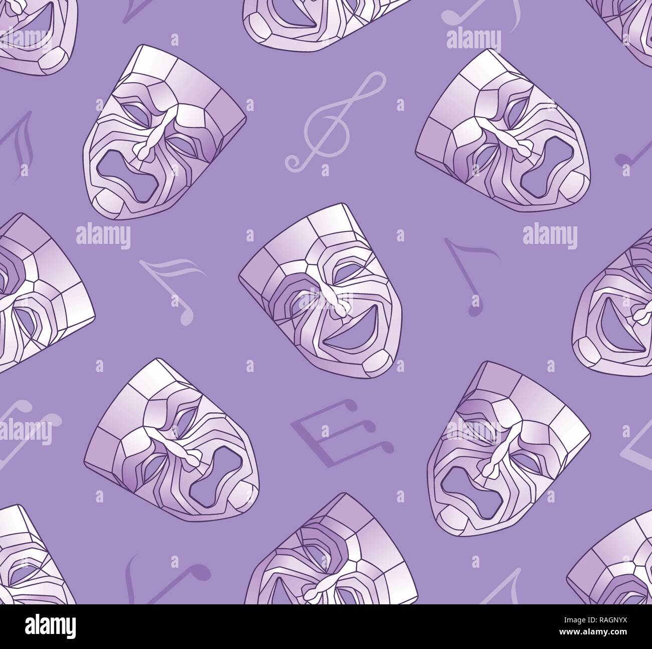 Theatrical Graphic Seamless Pattern Stock Vector