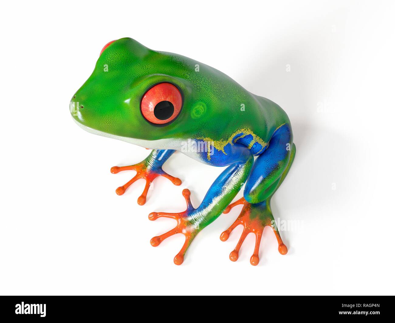 Illustration of a tropical frog Stock Photo - Alamy