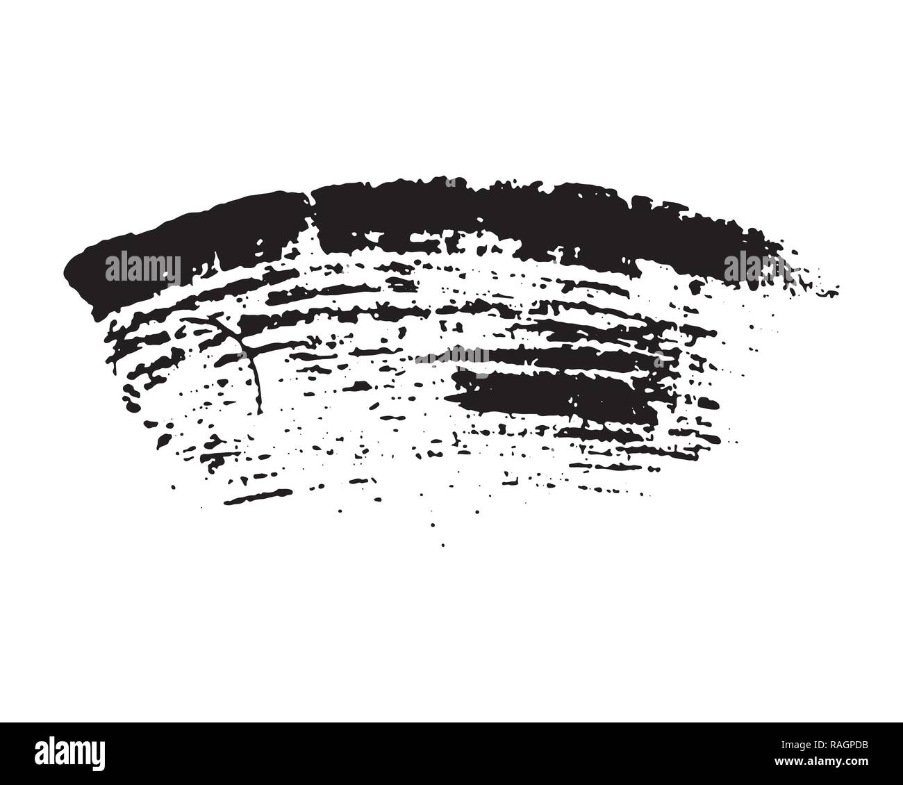 Brush strokes Set hand drawn grunge texture vector illustration ...