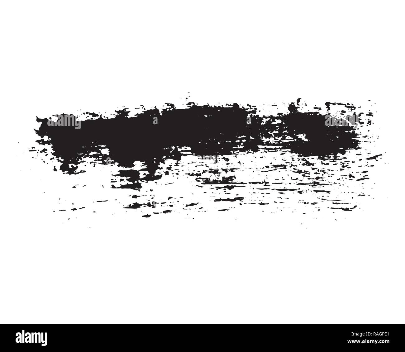 Brush strokes Set hand drawn grunge texture vector illustration ...