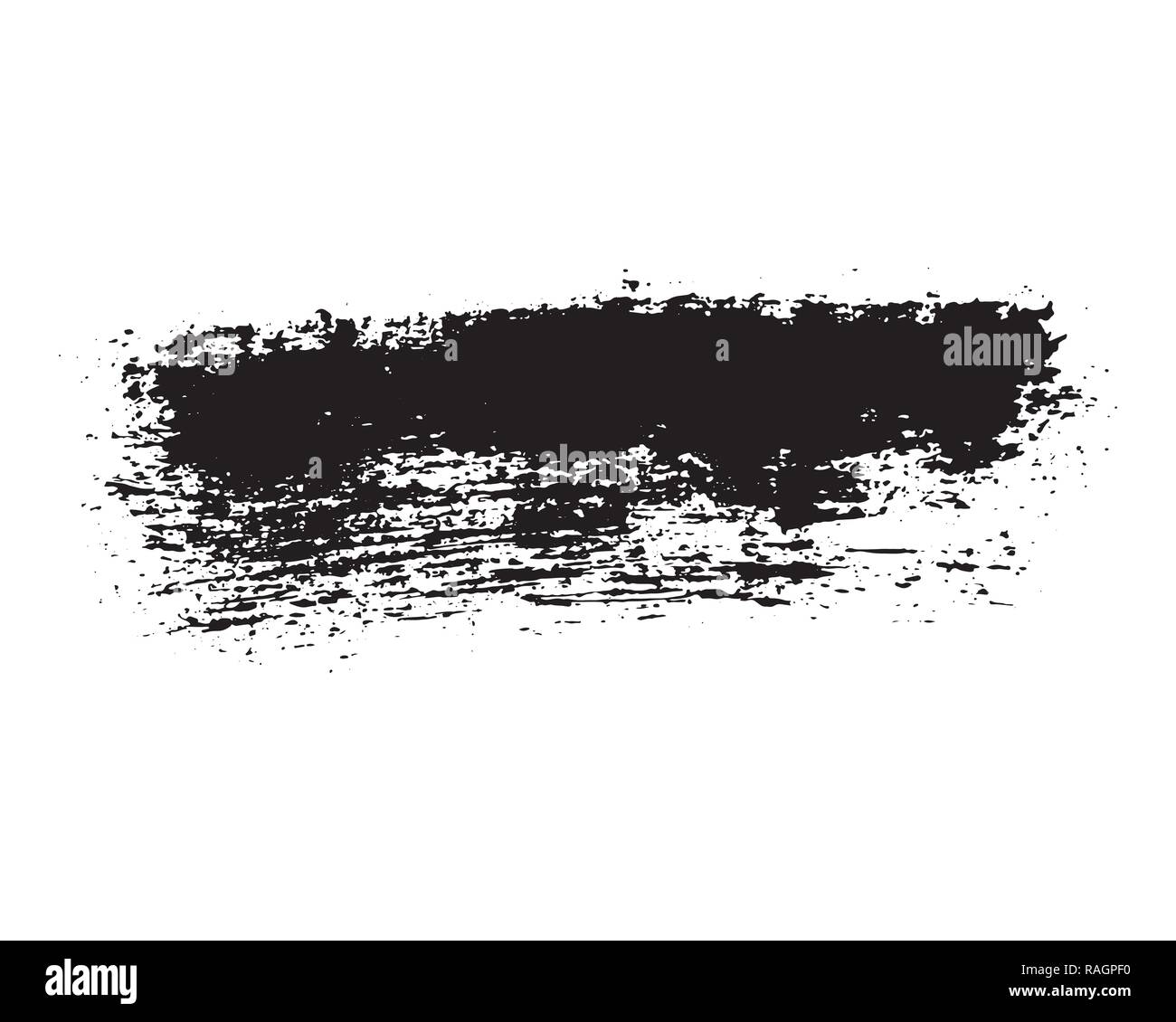 Brush strokes Set hand drawn grunge texture vector illustration ...