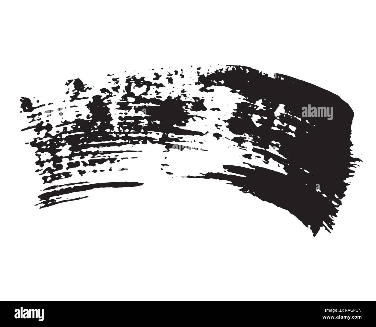 Brush strokes Set hand drawn grunge texture vector illustration ...