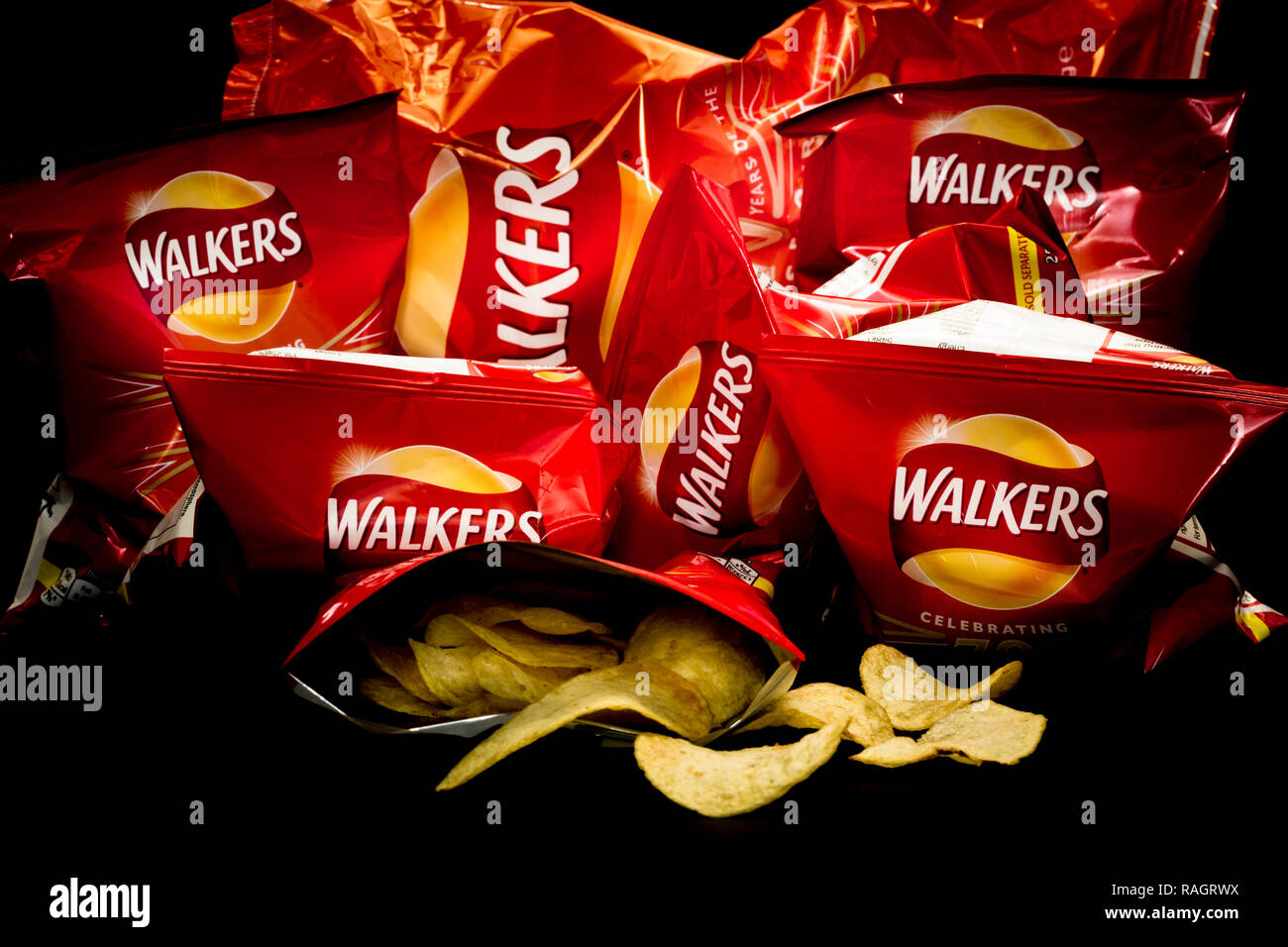 Walkers crisps. Stock Photo