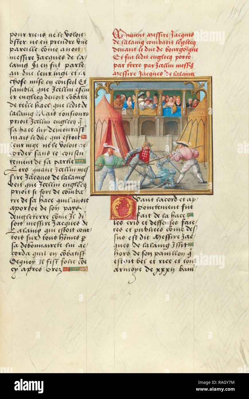Jacques de Lalaing Defeating an English Esquire before the Duke of