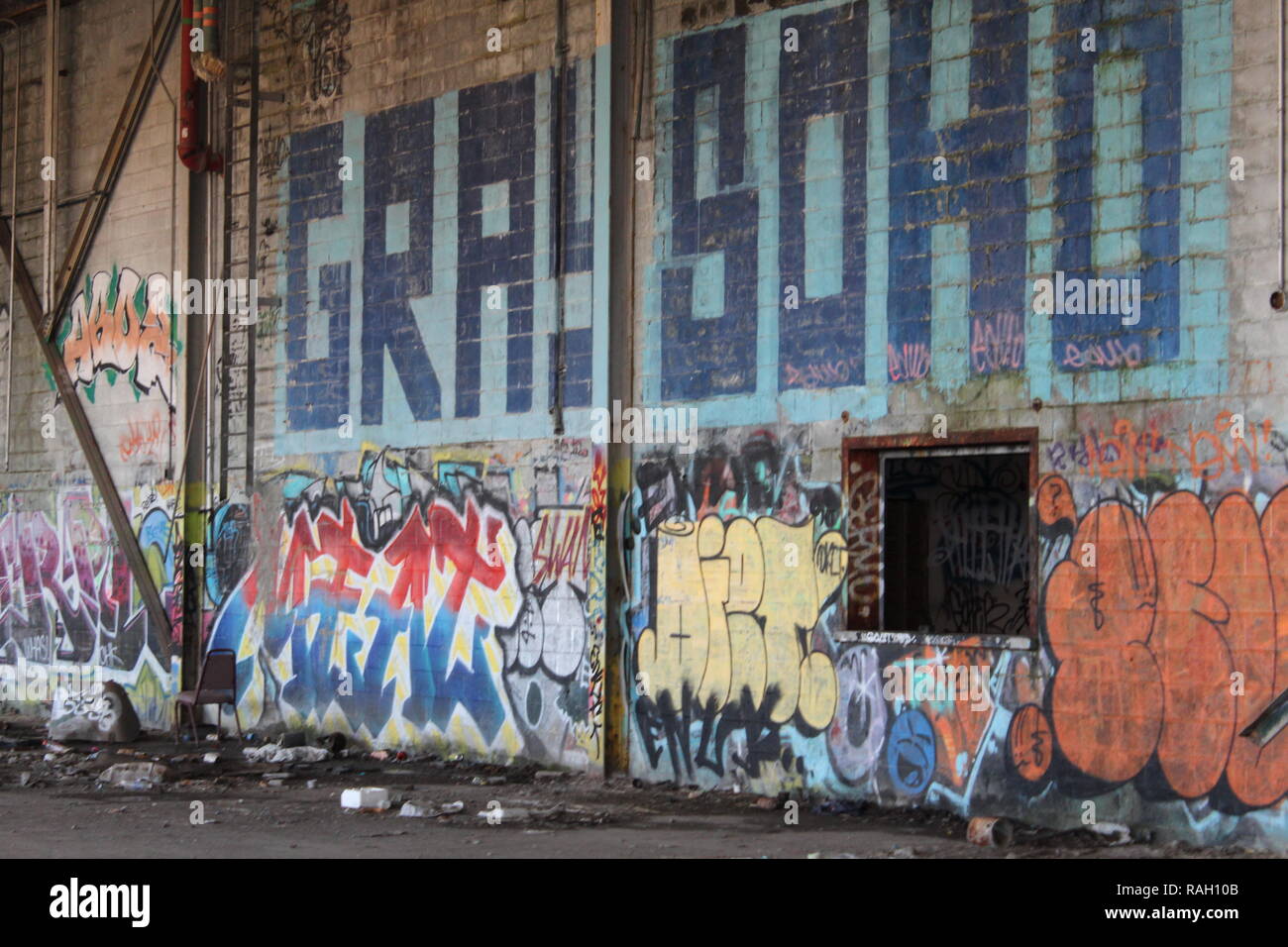 Detroit Urban Graffiti Stock Photo
