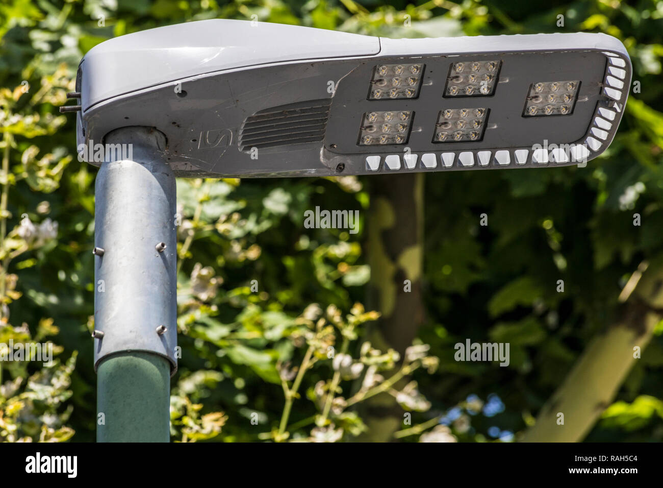 LED street light luminaires with exposed high intensity LED chip