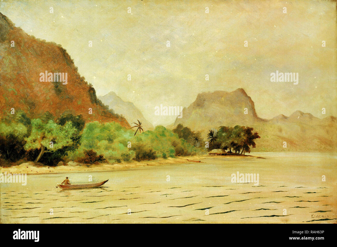 Louis Eilshemius, Twilight in Samoa, Circa 1907, Oil on canvas, The Phillips Collection, Washington, D.C., USA. Stock Photo