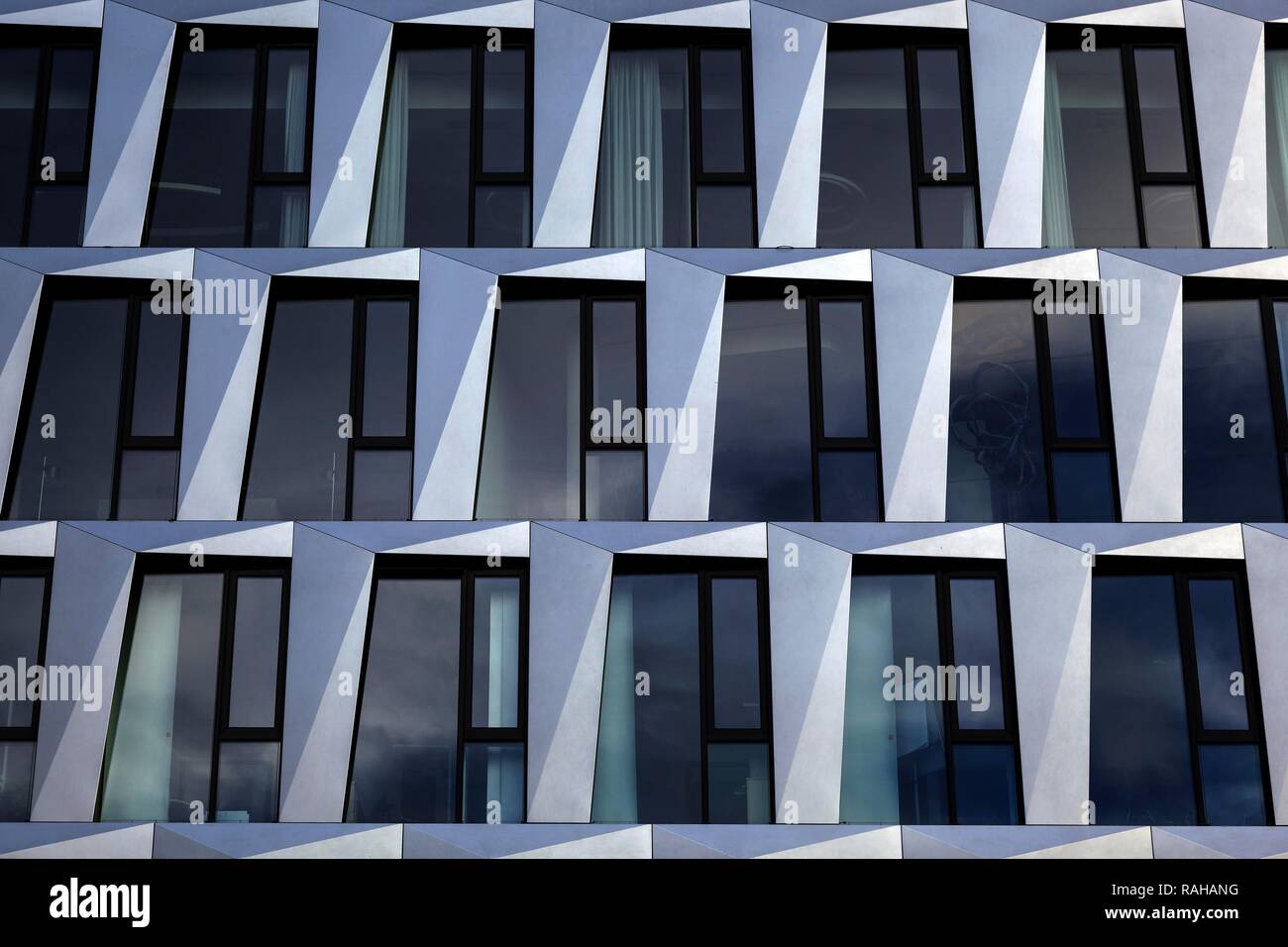 Architecture, house facade, Dorotheen Quartier, DOQU, architect Behnisch, Stuttgart, Baden-Württemberg, Germany Stock Photo