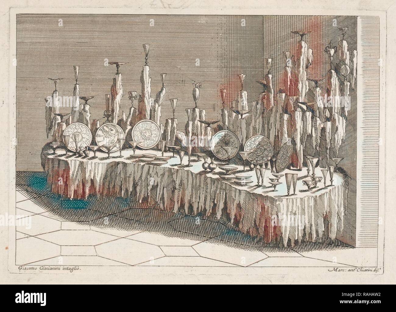 Display of crystal and glass vessels, Disegni del convito fatto dall ...