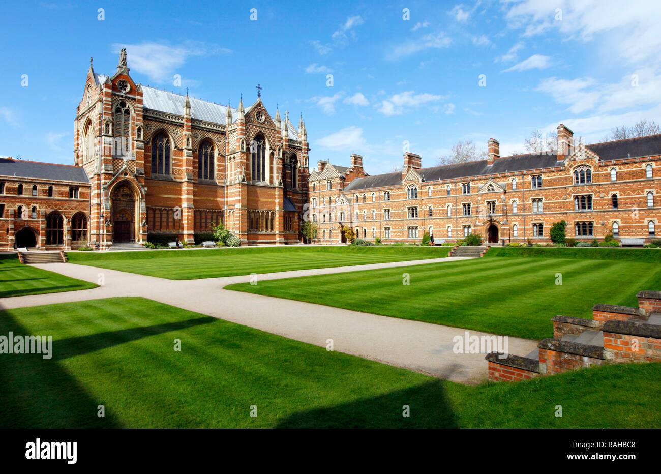 Campus of Keble College, one of 39 colleges, all of which are independent and together form the University of Oxford, Oxford Stock Photo