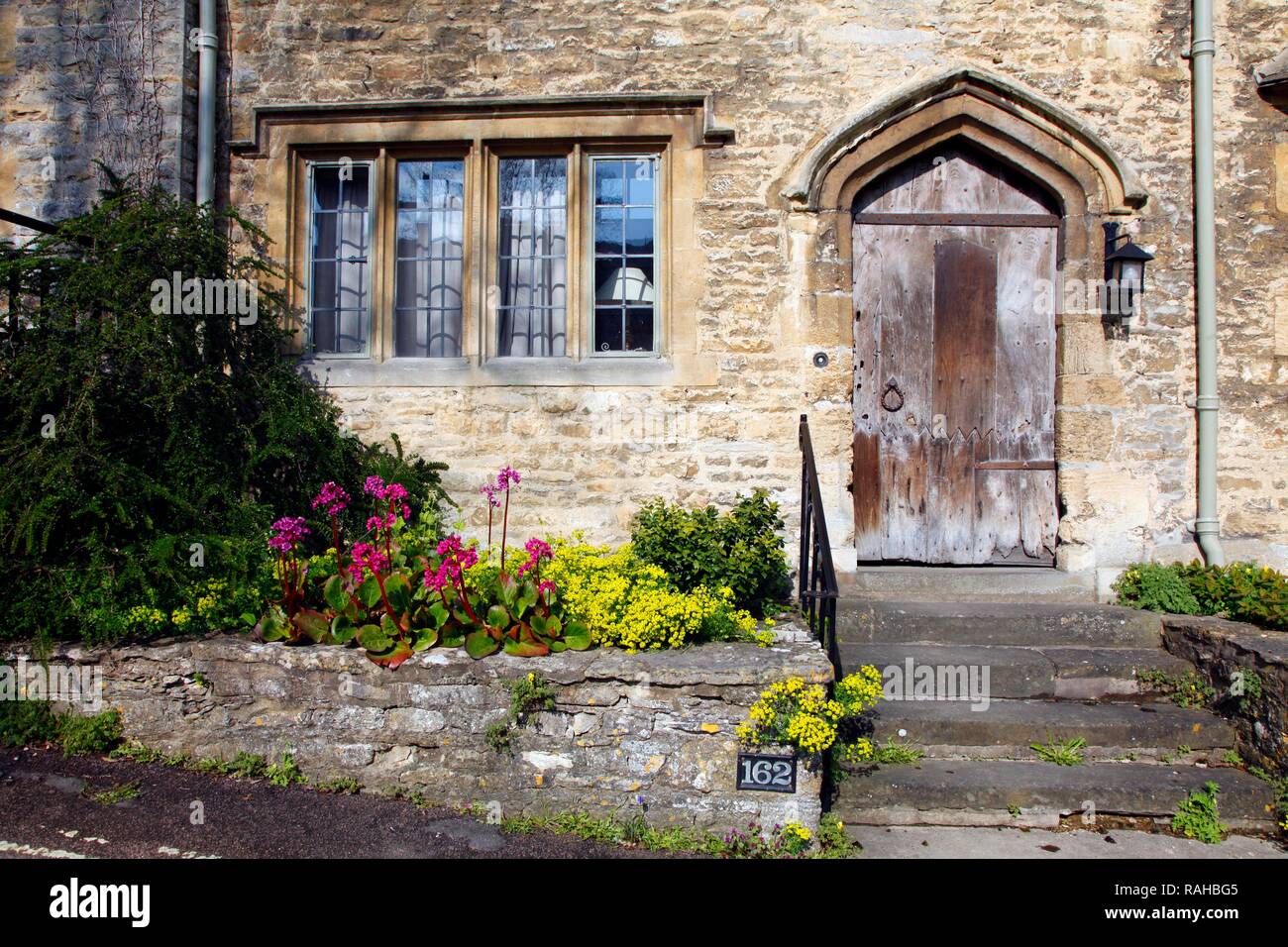 Old stone house, Burford, Oxfordshire, Great Britain, Europe Stock