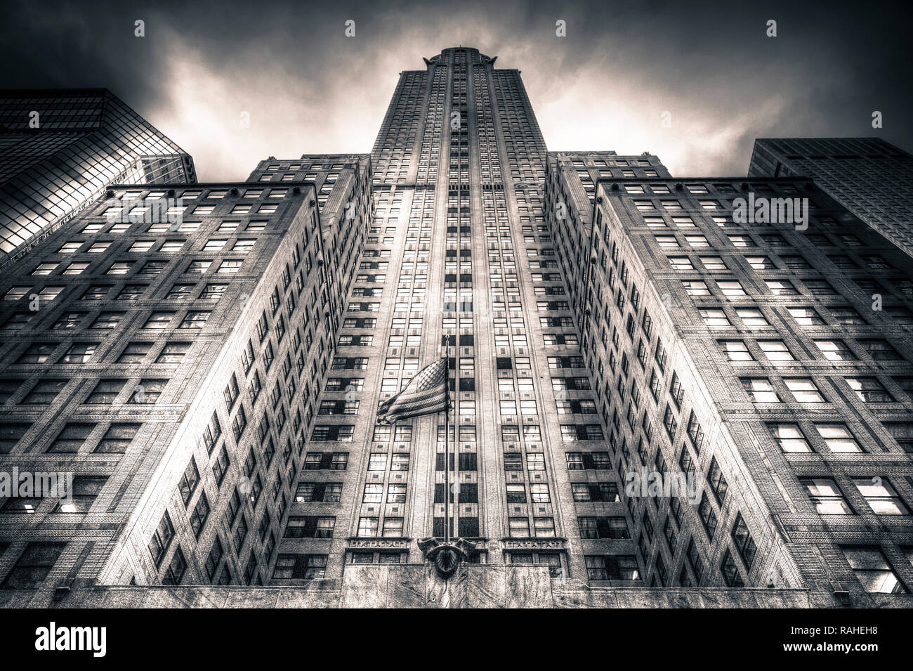 Chrysler Building in black and white Stock Photo