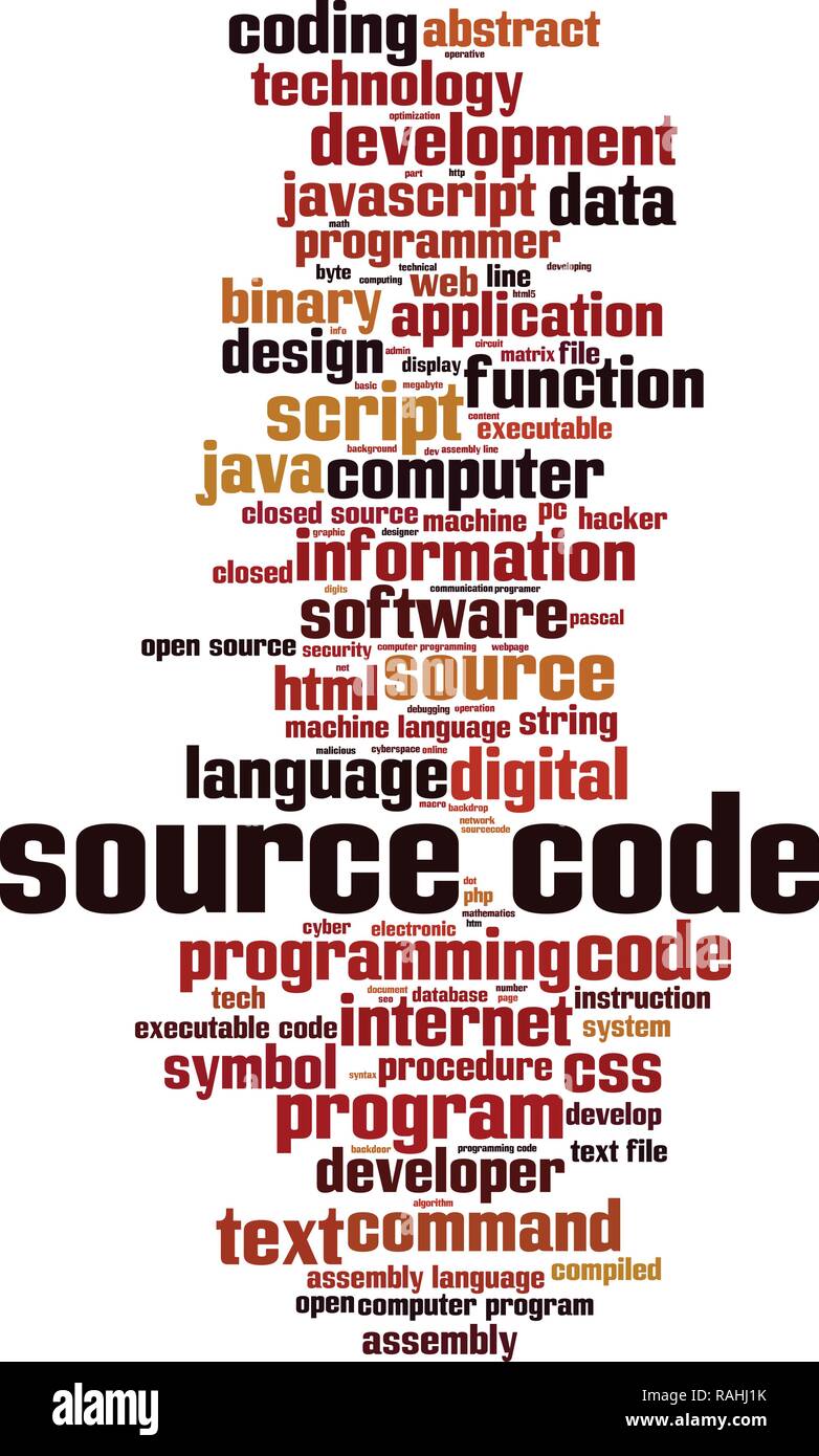 source-code-word-cloud-concept-vector-illustration-stock-vector-image
