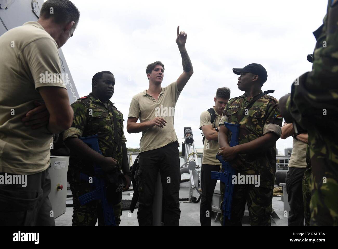 Dutch Marine Sgt. Bram Berkmortel gives feedback to Comoros 