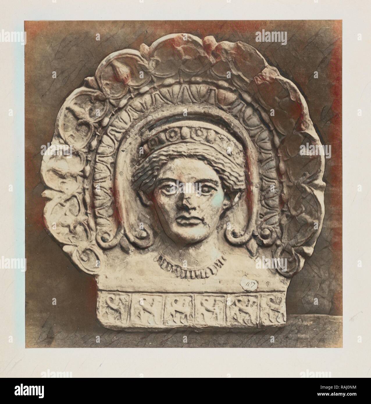 Female head antefix, Ancient sculptural reliefs, Marville, Charles