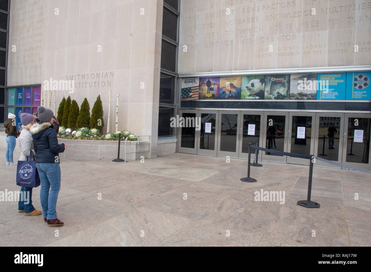 "Closed" signs greet visitors at the National Museum of National