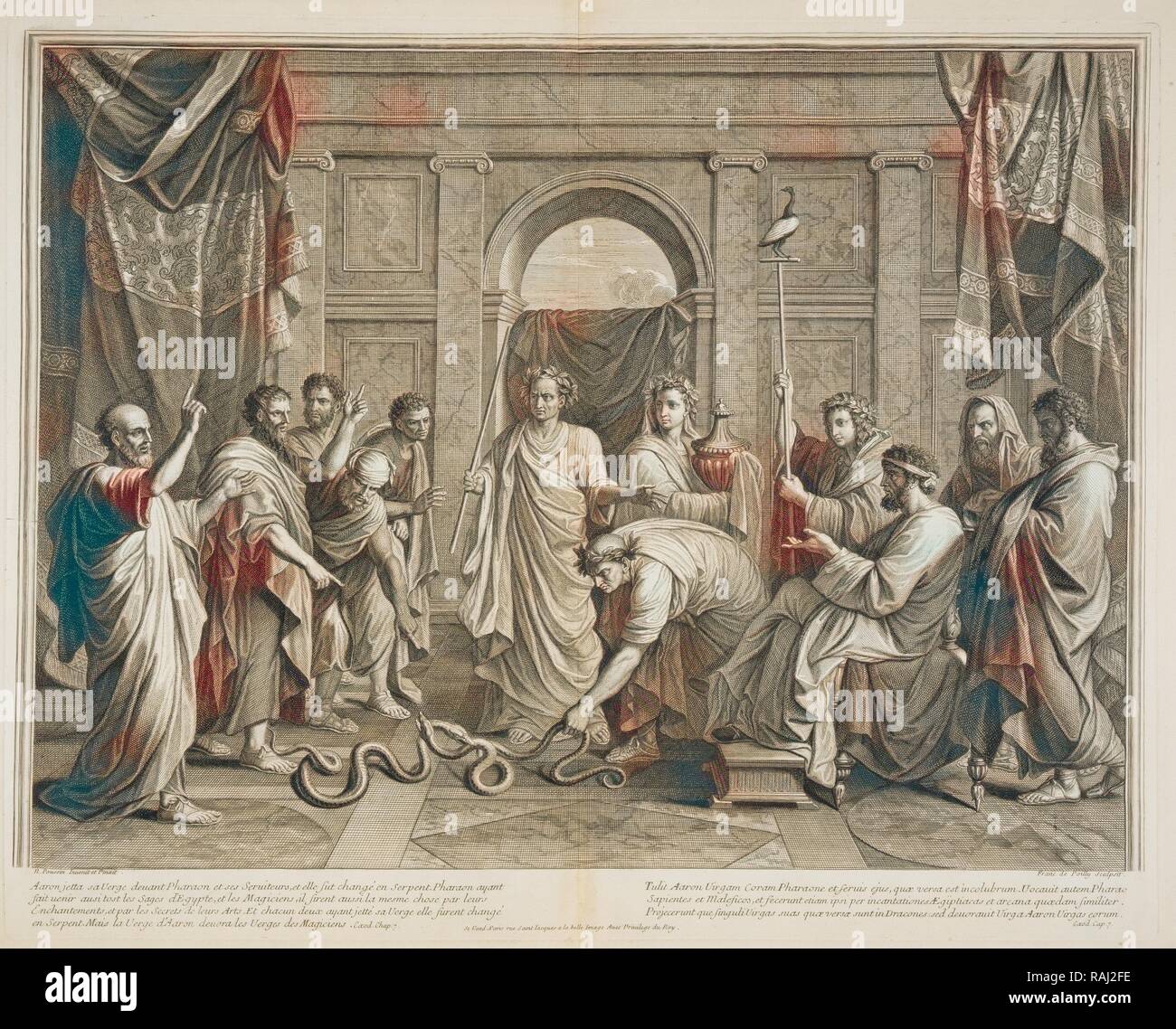 Moses turns Aaron's staff into a serpent, Reproductive prints after